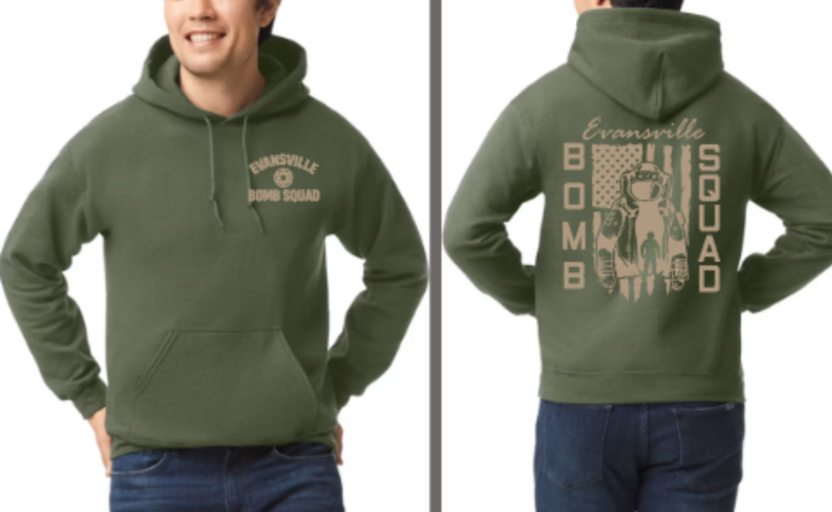 Evansville Bomb Squad USA Fleece Hooded Sweatshirt