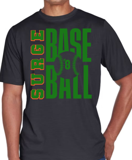 SURGE Baseball Unisex Sonic Heather Performance T-Shirt