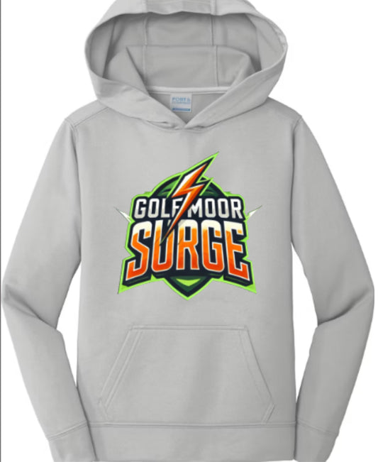 SURGE Logo Performance Fleece Pullover Hooded Sweatshirt