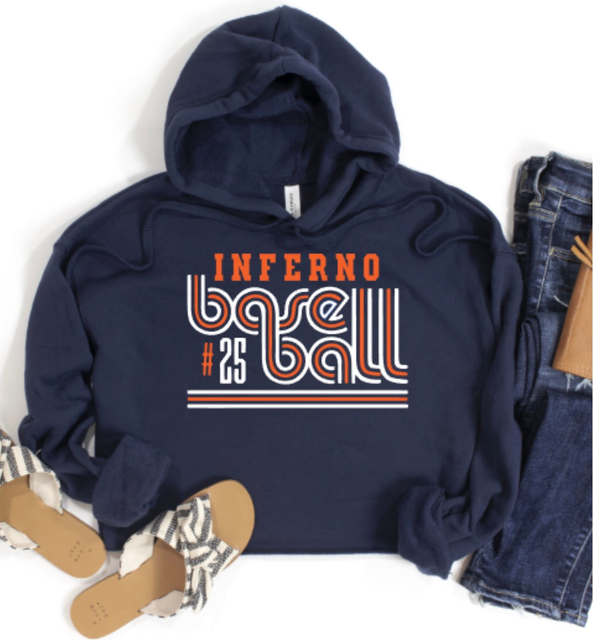 Inferno Vintage Women's Ultra Soft Cropped Fleece Hoodie by Bella Canvas