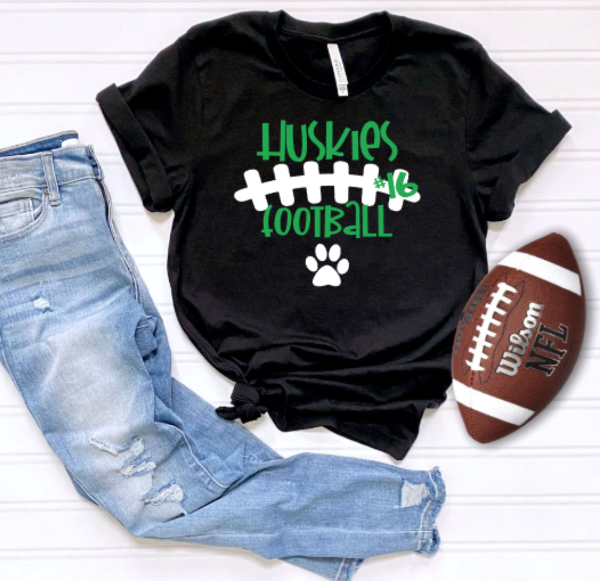 Football Stitches Cotton Blend Tee