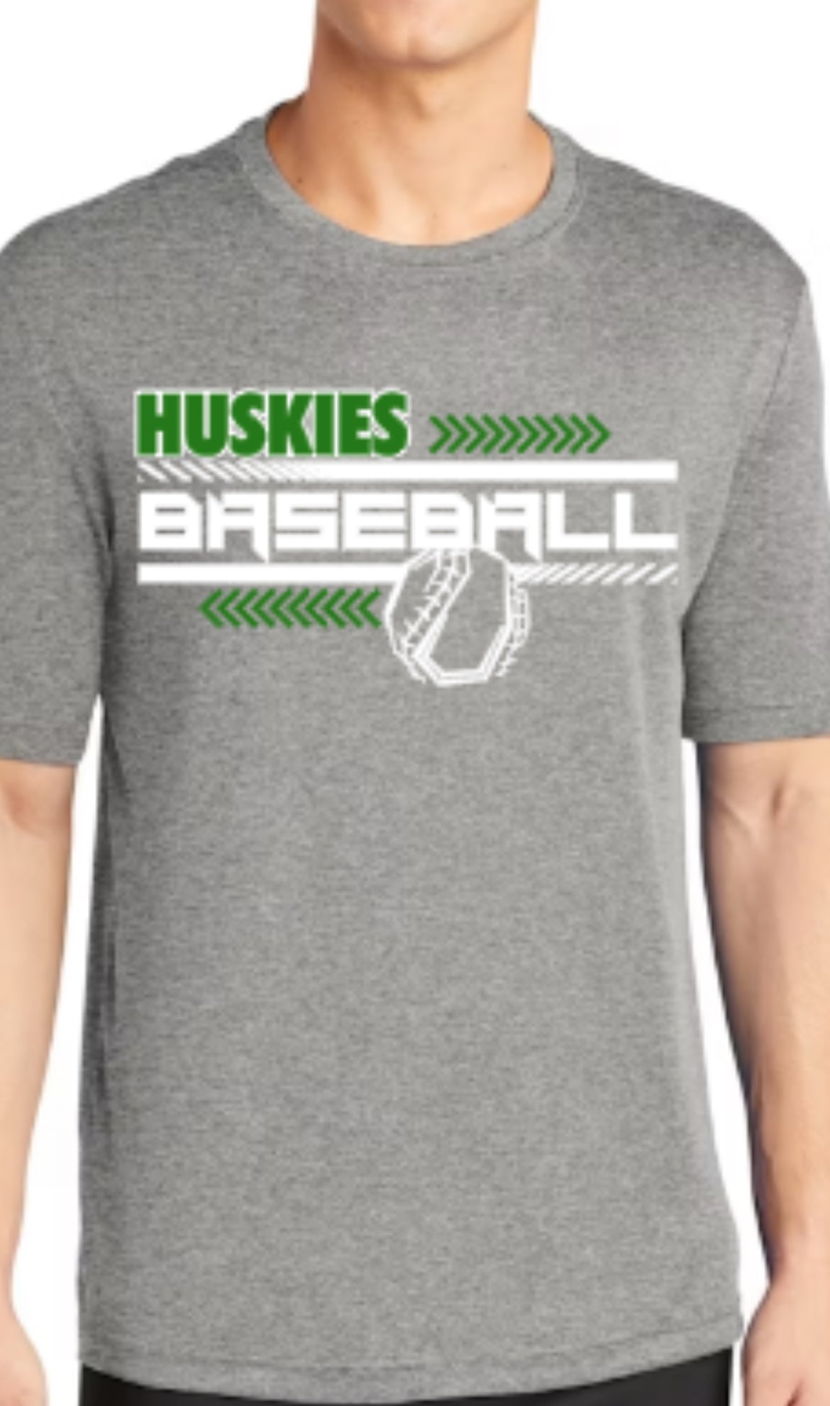 HUSKIES Baseball Unisex Sonic Heather Performance T-Shirt