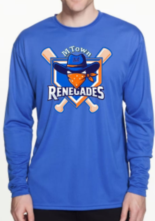 RENEGADES Logo Zone Performance Long Sleeve Tee-Black