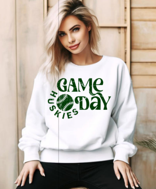 Huskies Baseball/Softball Game Day Crewneck Sweatshirt