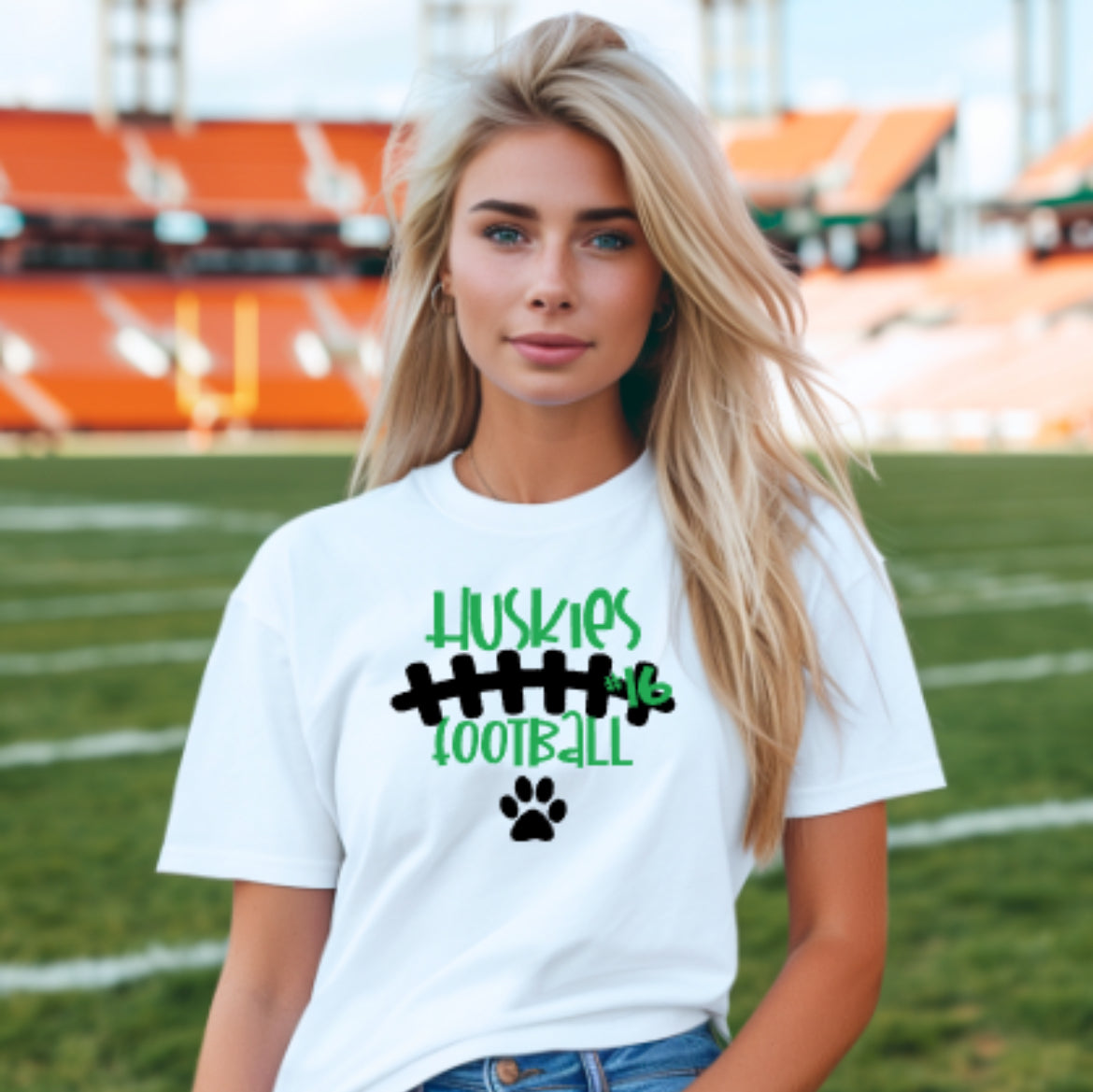 Football Stitches Cotton Blend Tee