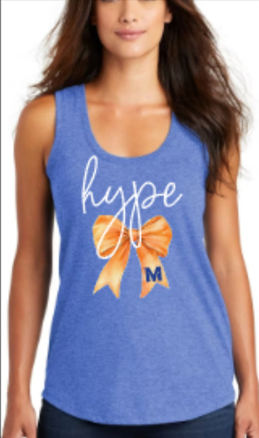 MTOWN Hype Coquette Bow Women's Perfect Tri Racerback Tank