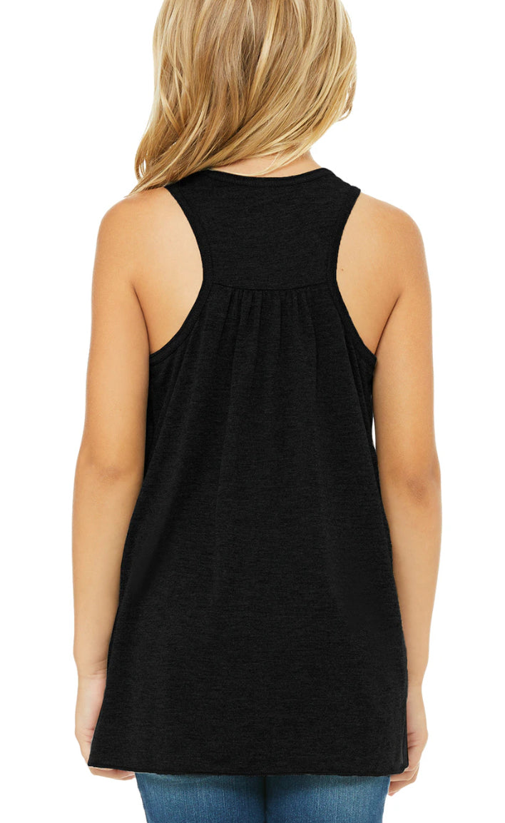 HELLCATS Lil’ Sis Youth Flowy Racerback Tank-Black