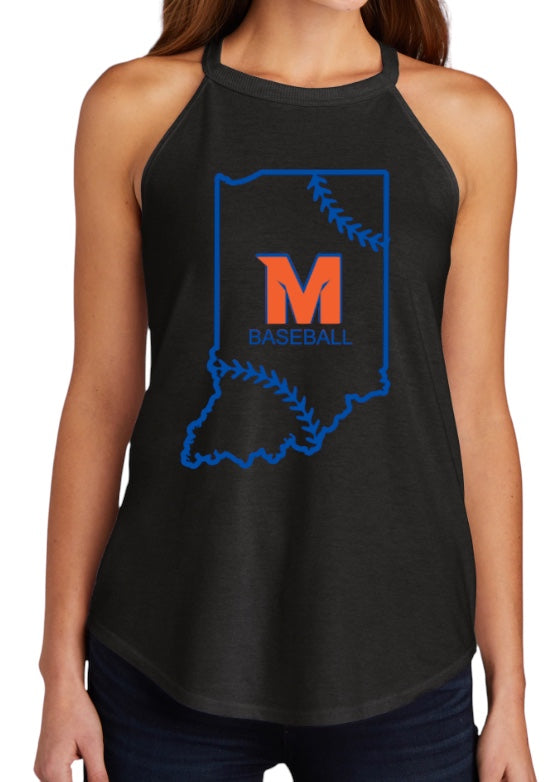 MTOWN INDIANA Ladies' Tri-Blend Rocker Tank