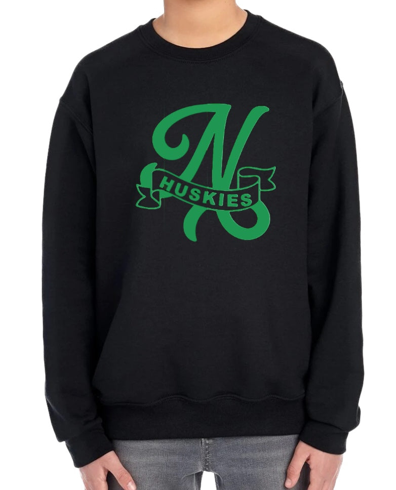 HUSKY Monogram Crewneck Sweatshirt-YOUTH