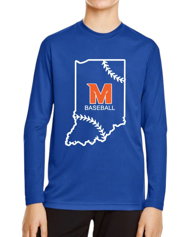 MTOWN INDIANA Zone Performance Long-Sleeve T-Shirt