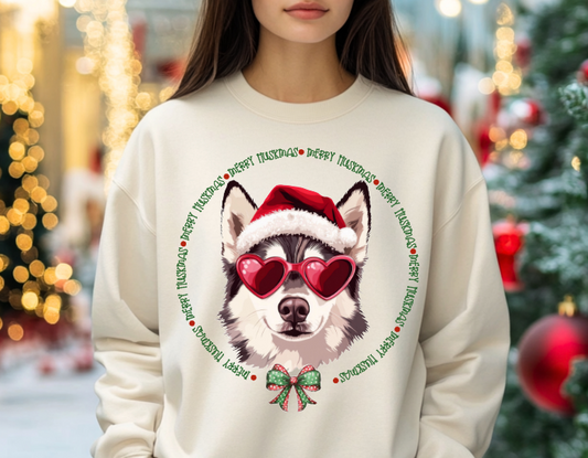 Merry Huskmas Crewneck Sweatshirt