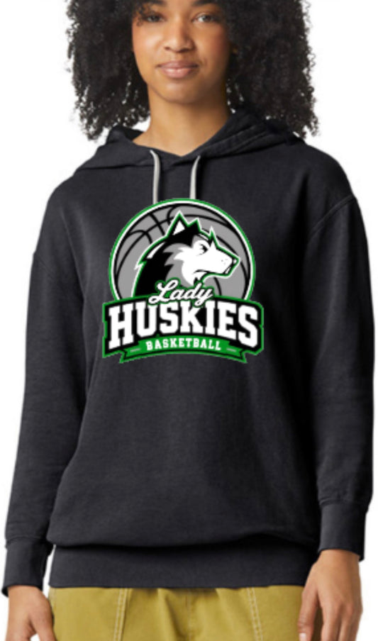 Lady Huskies Basketball Comfort Colors Unisex Lighweight Cotton Hoodie