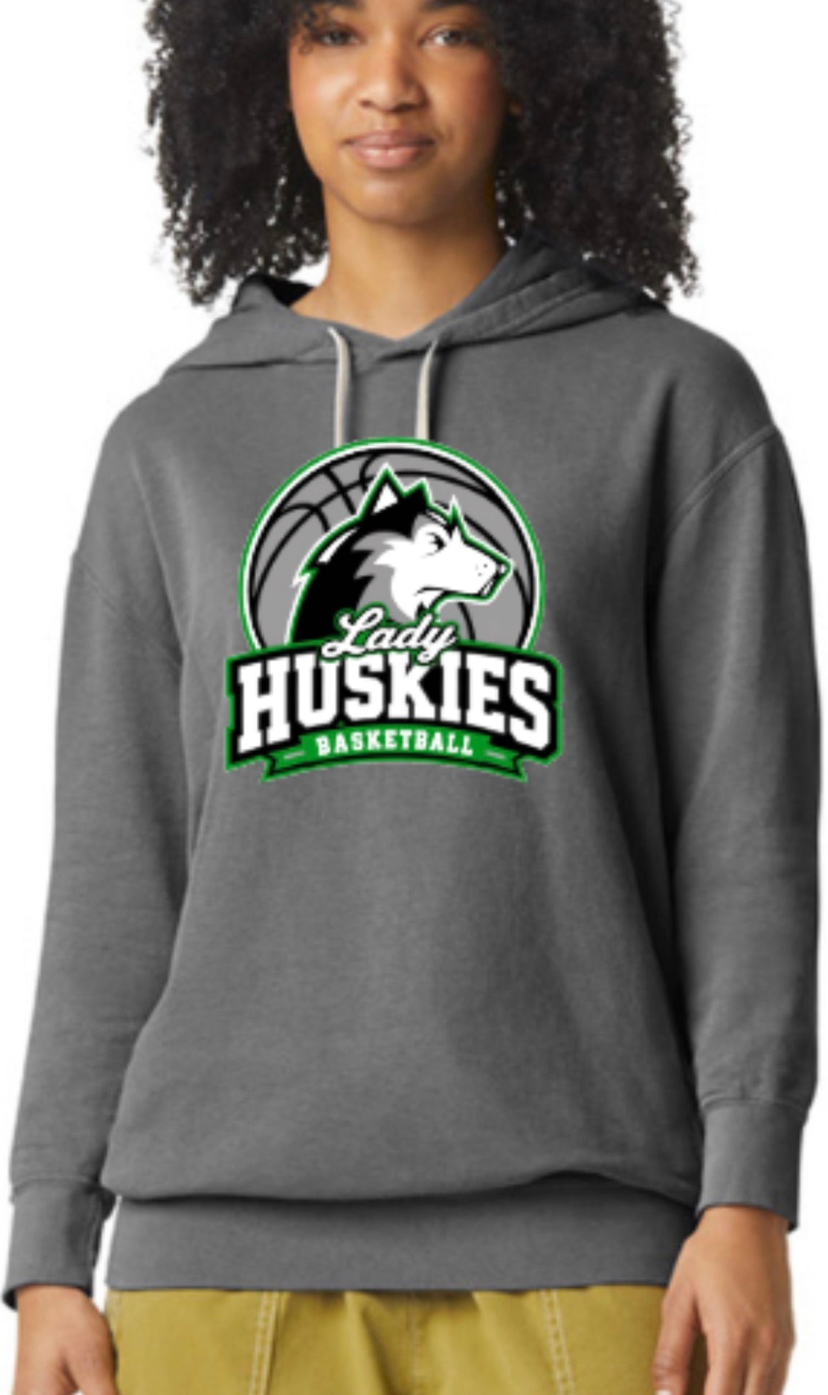 Lady Huskies Basketball Comfort Colors Unisex Lighweight Cotton Hoodie