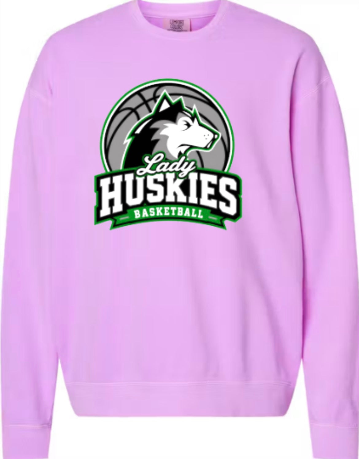 Lady Huskies Basketball Comfort Colors Unisex Lighweight Cotton Crewneck Sweatshirt