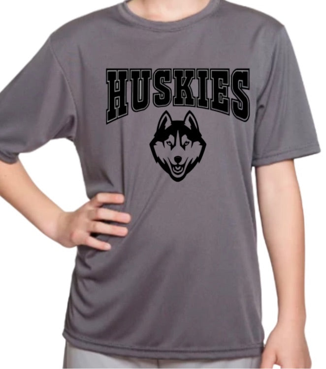 HUSKIES Logo Performance Tee-Youth