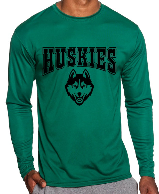HUSKIES Logo Long Sleeve Performance Tee