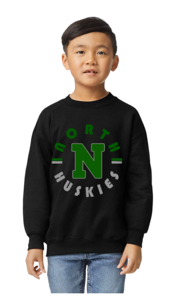 North Huskies Crewneck Sweatshirt-Youth