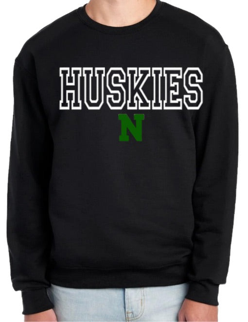 HUSKIES Letterman Crewneck Sweatshirt