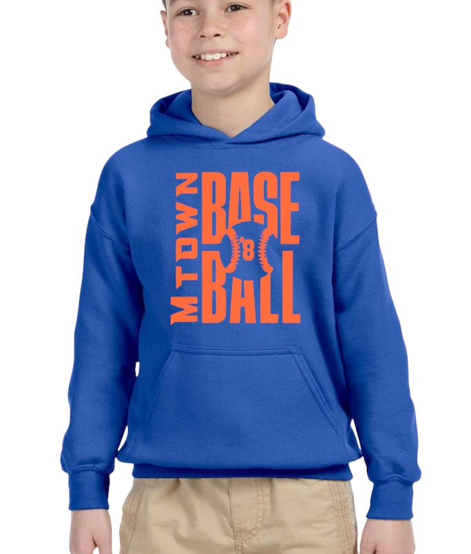 MTOWN BASEBALL Hooded Sweatshirt-YOUTH