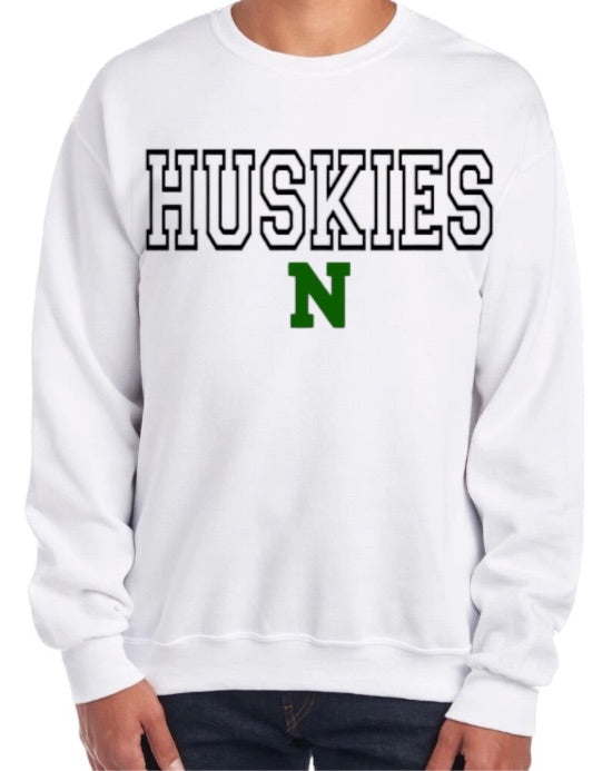 HUSKIES Letterman Crewneck Sweatshirt