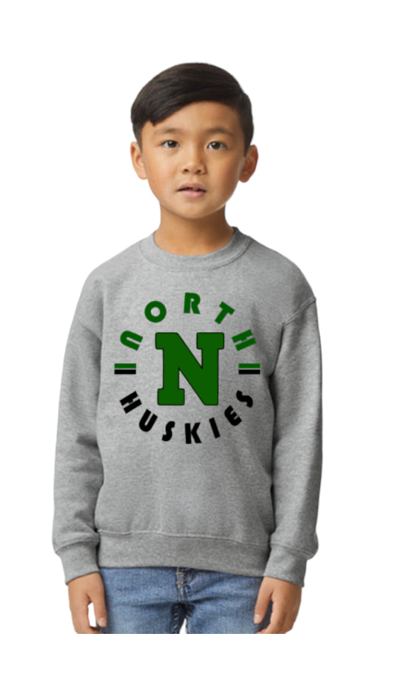 North Huskies Crewneck Sweatshirt-Youth