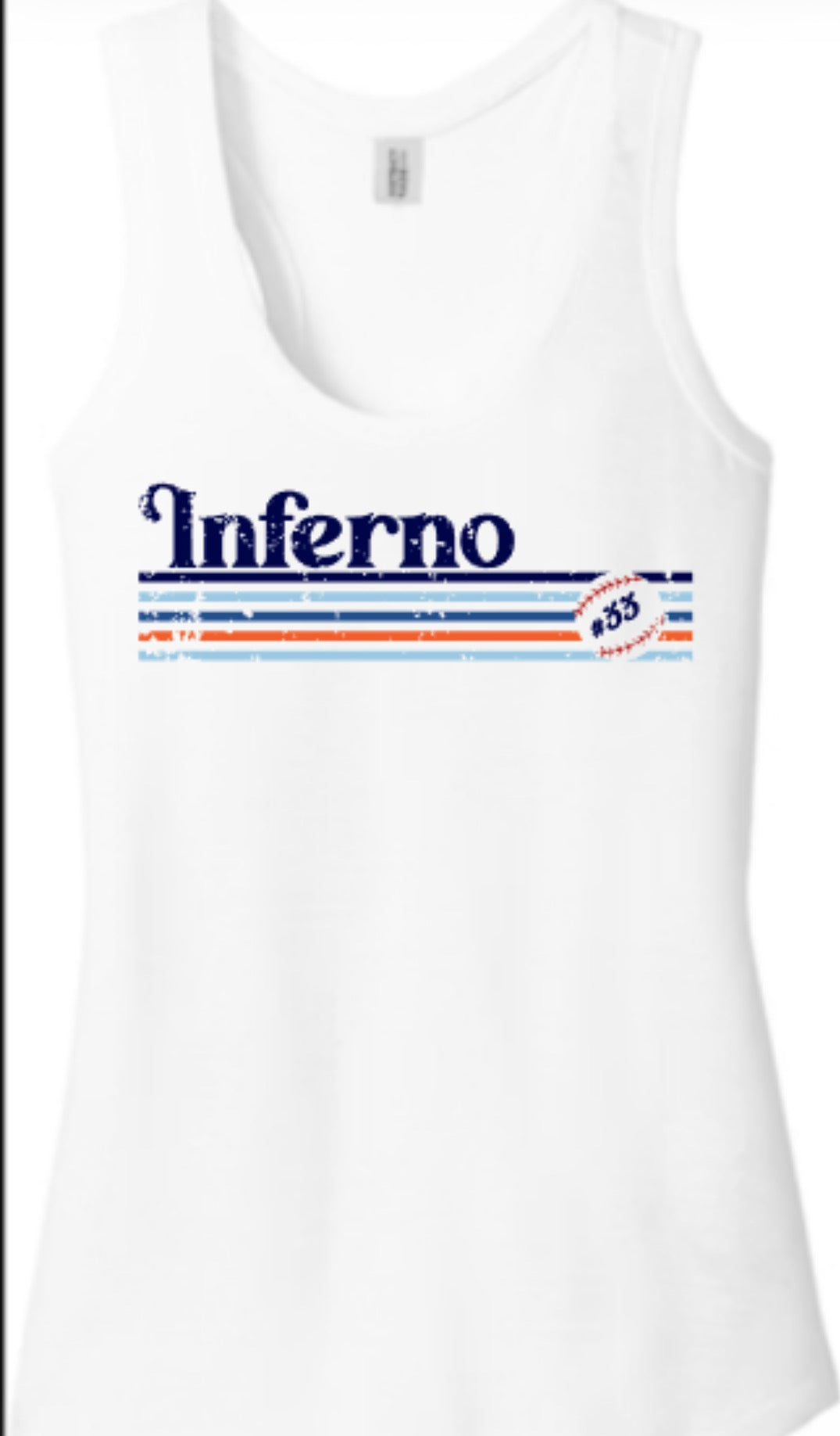 MTOWN Inferno Slugger Women's Perfect Tri Racerback Tank