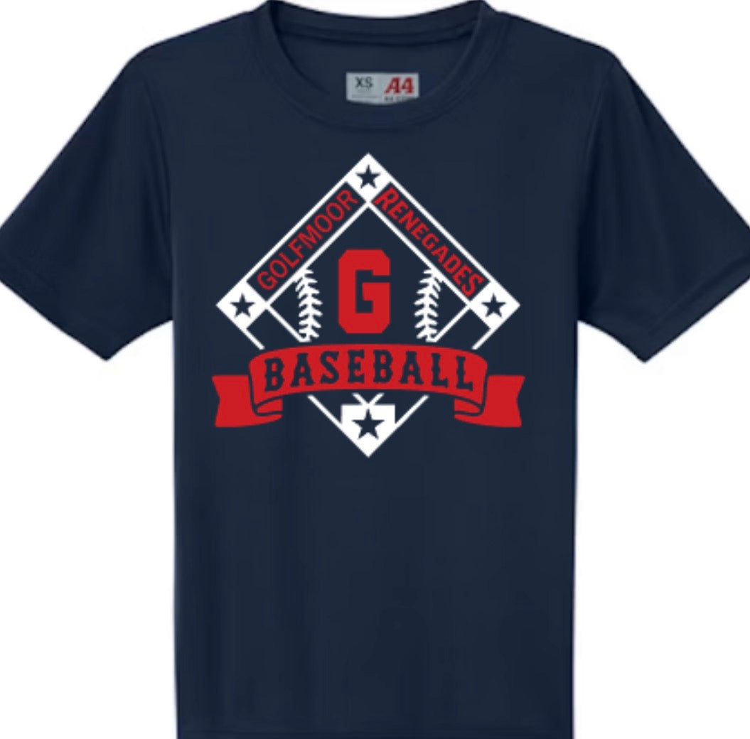 Golfmoor Renegades Baseball Diamond Performance Tee