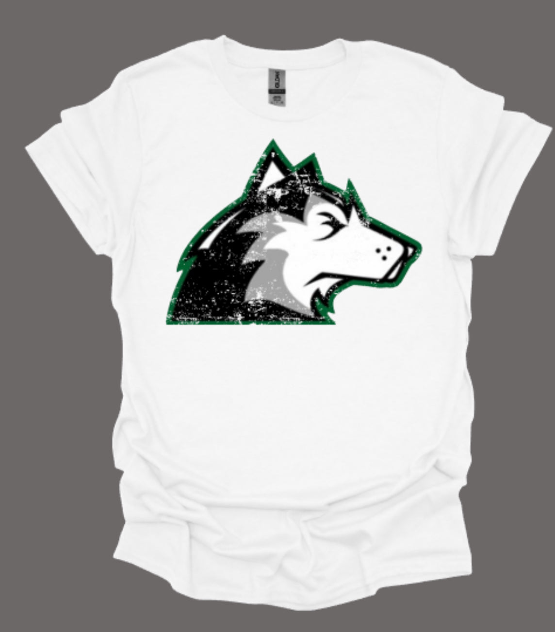 Distressed Husky Head Softstyle Tee