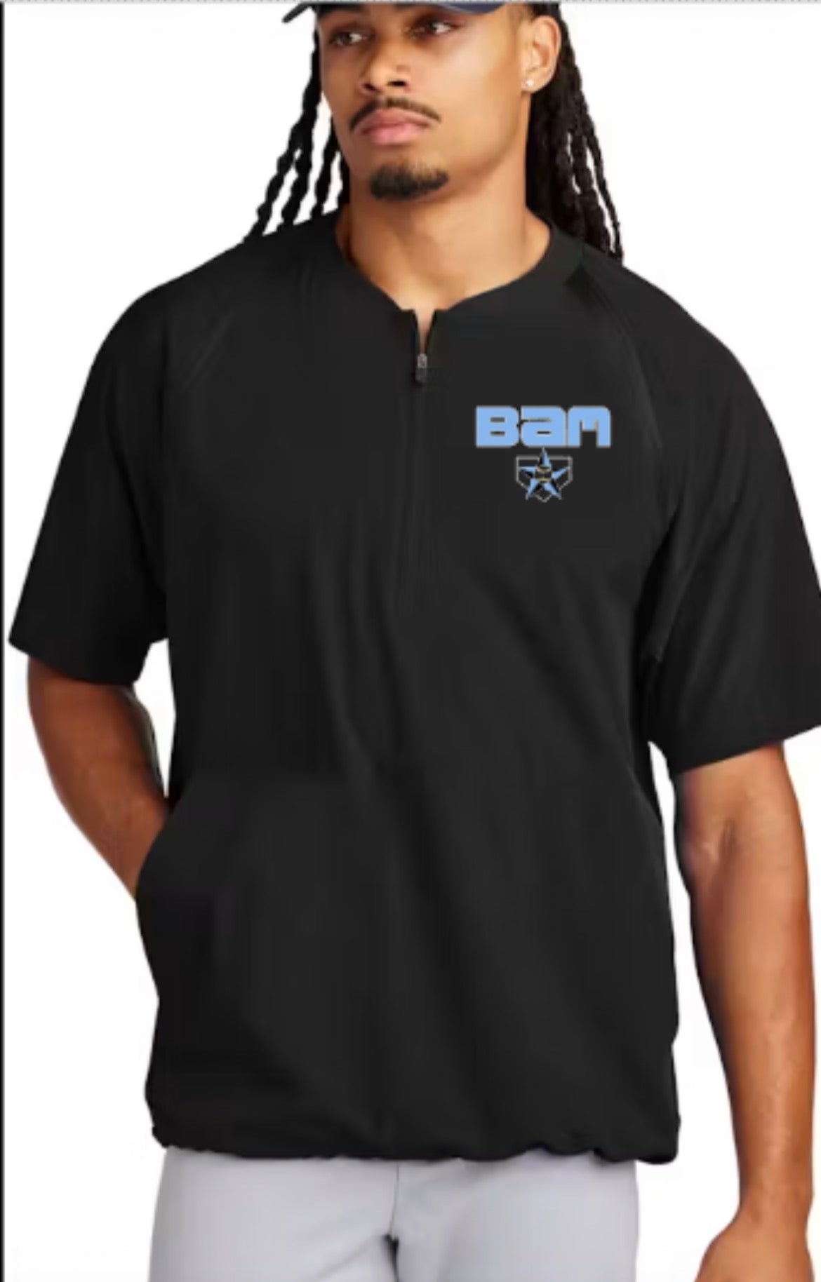 BAM Logo 1/2-Zip Short Sleeve Jacket