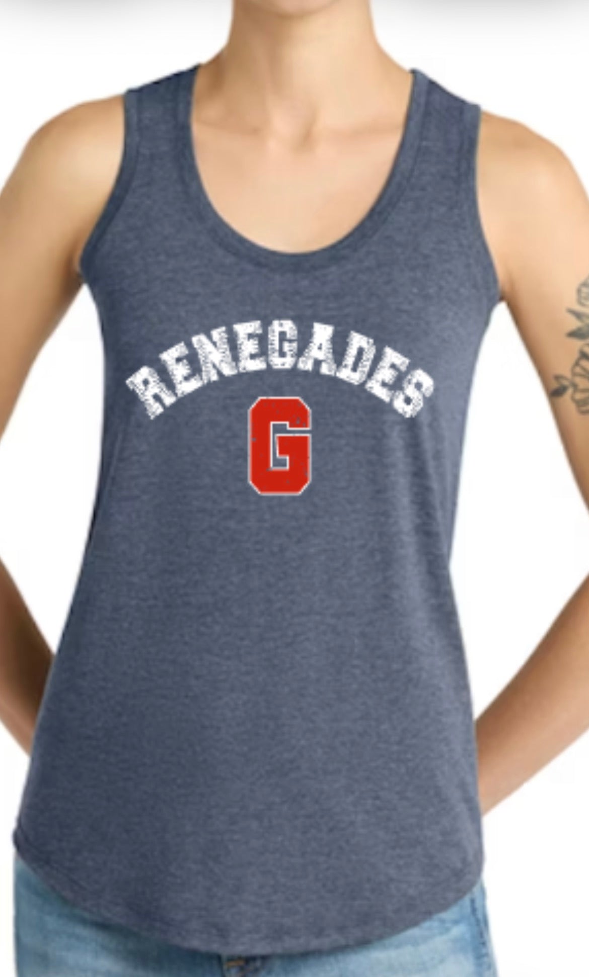 Golfmoor Renegades Base Hit Women's Perfect Tri Racerback Tank