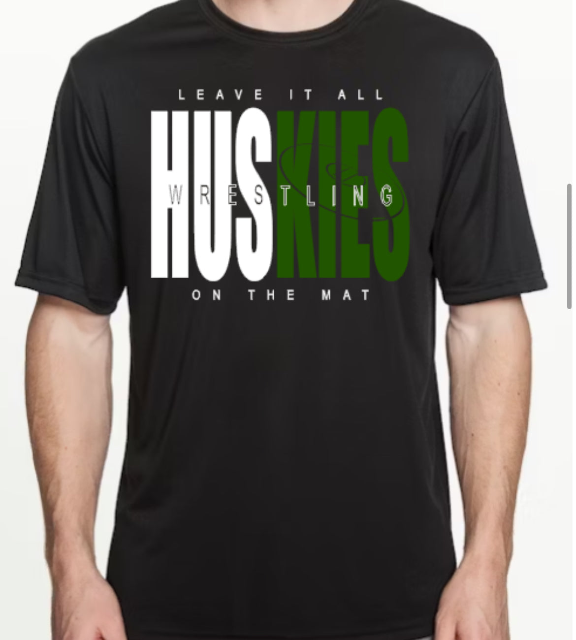 HUSKIES WRESTLING Leave It All On The Mat Performance Tee