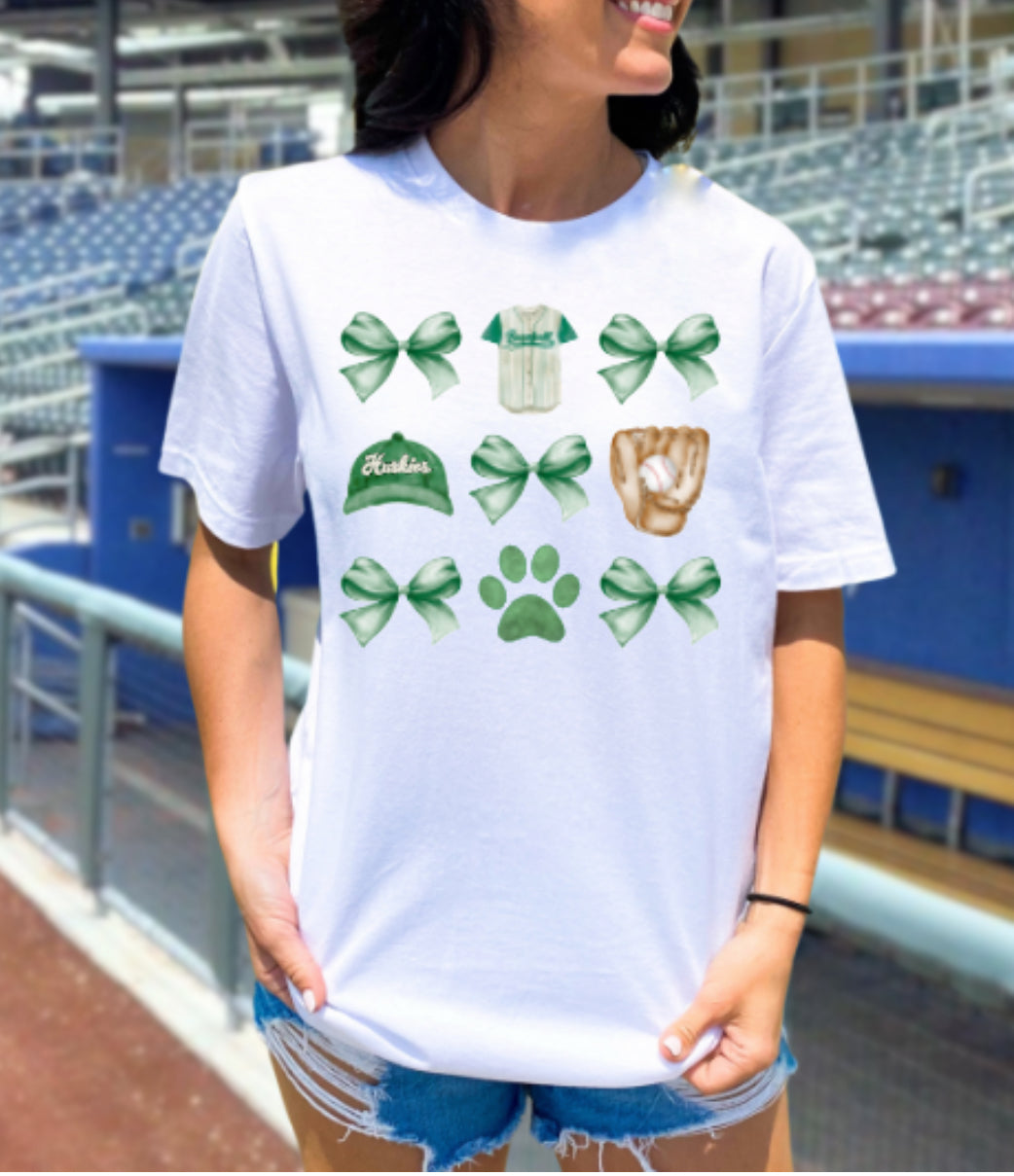 Huskies Baseball Coquette Softstyle Tee