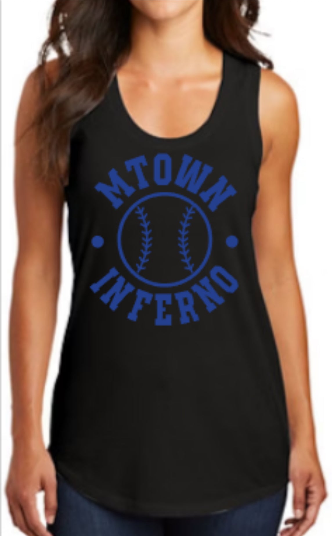 MTOWN Inferno Fastball Women's Perfect Tri Racerback Tank