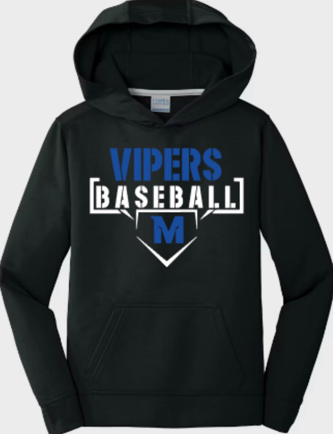 Vipers Baseball Unisex Performance Fleece Pullover Hooded Sweatshirt