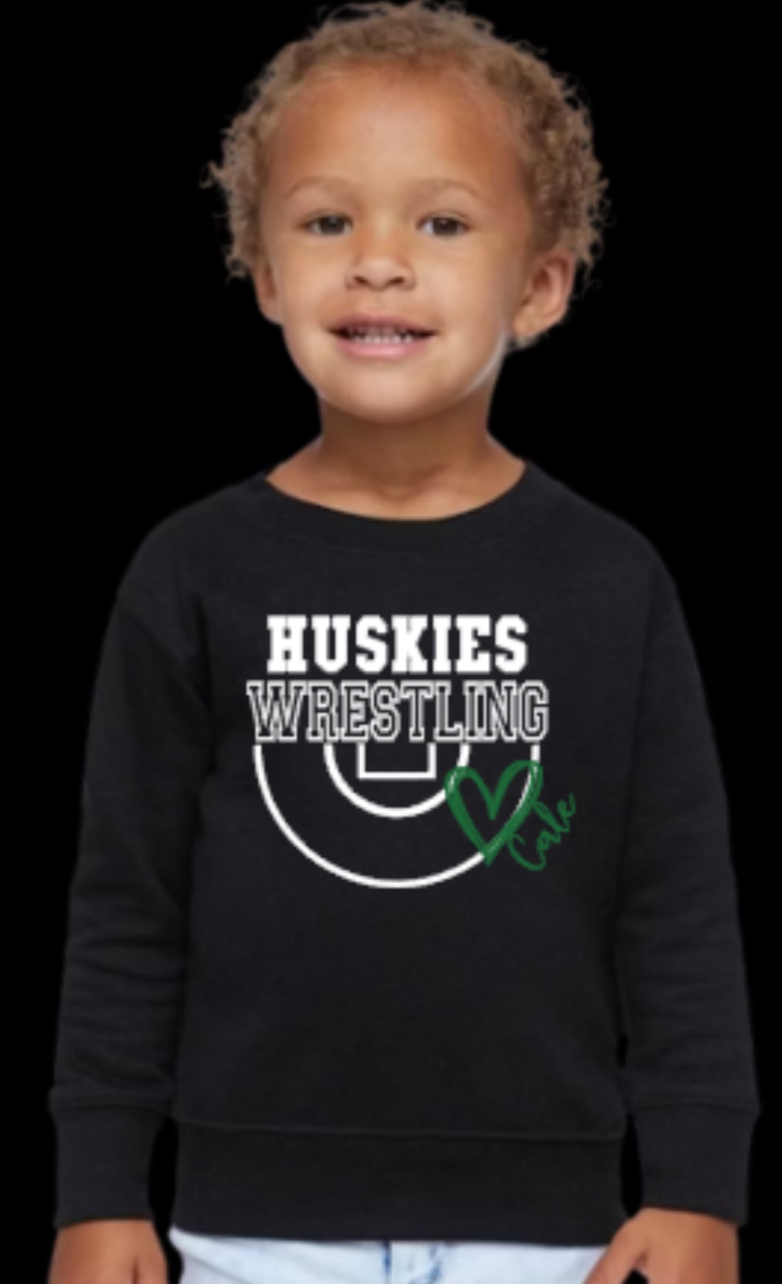 HUSKIES WRESTLING 💚 Toddler Fleece Sweatshirt