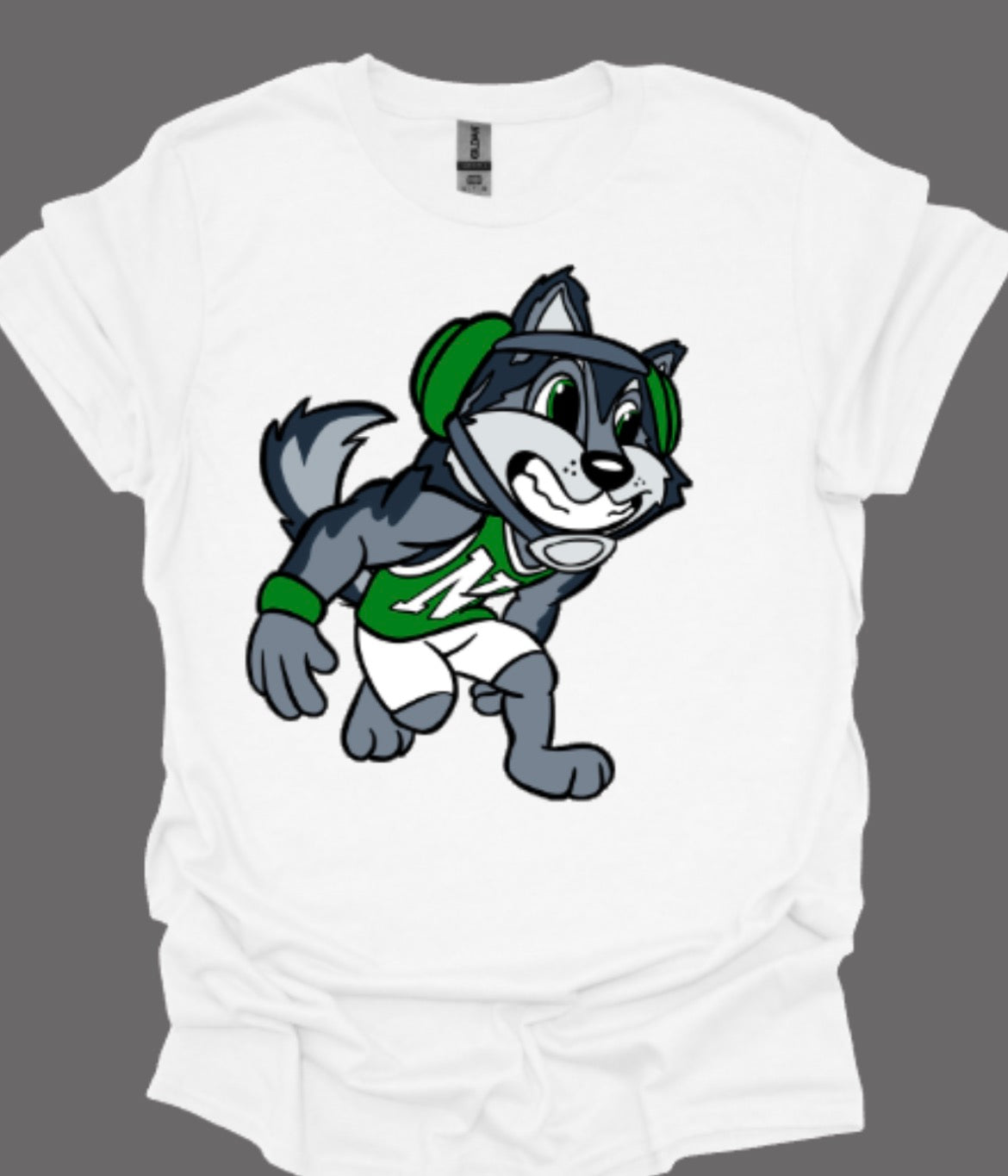 Husky Mascot Wrestler Softstyle Tee