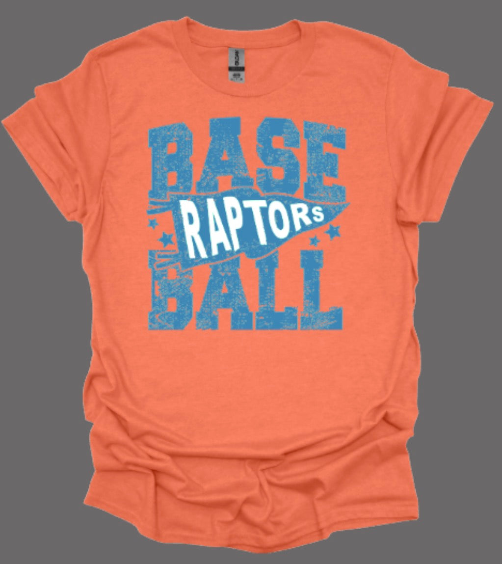 Raptors Baseball Pennant Softstyle Tee