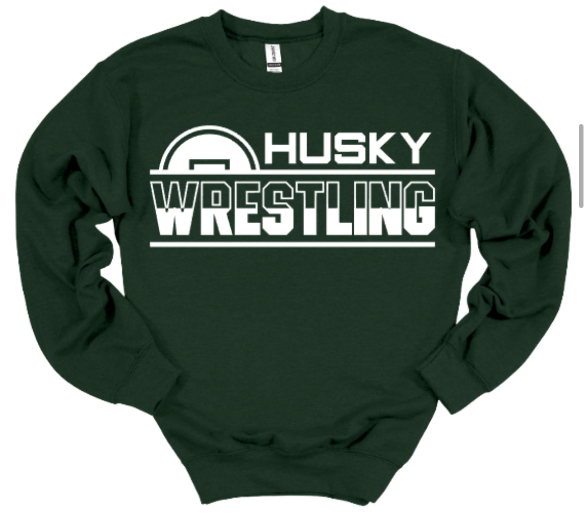 HUSKY WRESTLING Matside Crewneck Sweatshirt