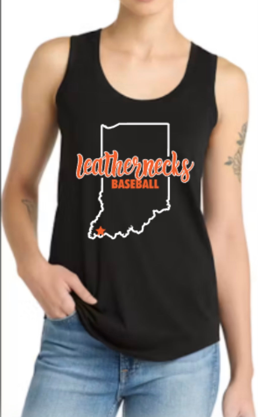 Leathernecks Indiana Women's Perfect Tri Racerback Tank
