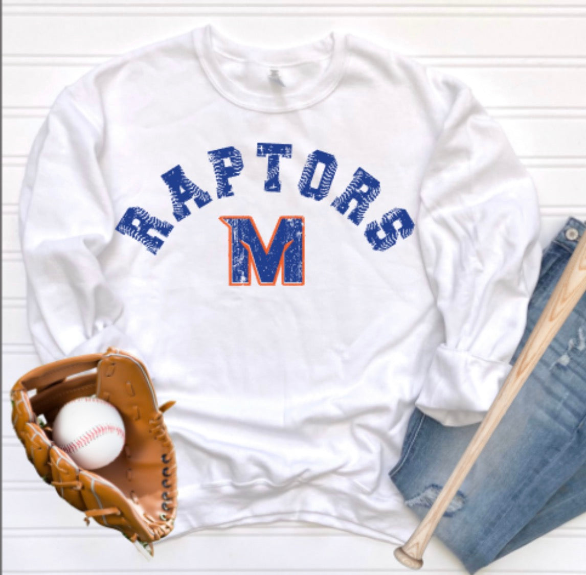 MTOWN Raptors Base Hit Crewneck Sweatshirt