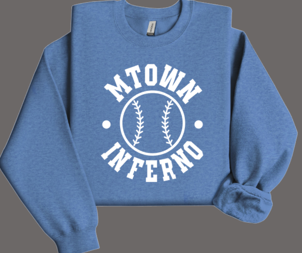 MTOWN Inferno Fastball Crewneck Sweatshirt