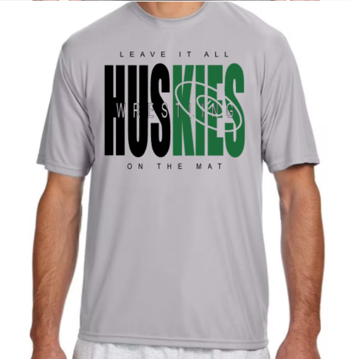 HUSKIES WRESTLING Leave It All On The Mat Performance Tee