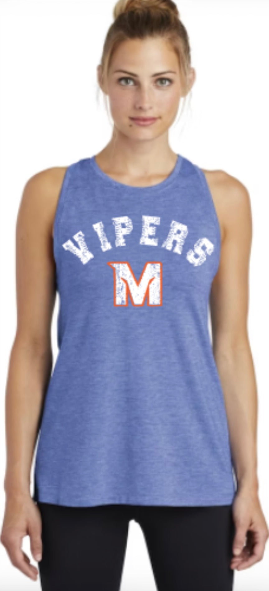 MTOWN Vipers Base Hit Ladies Tri-Blend Wicking Tank
