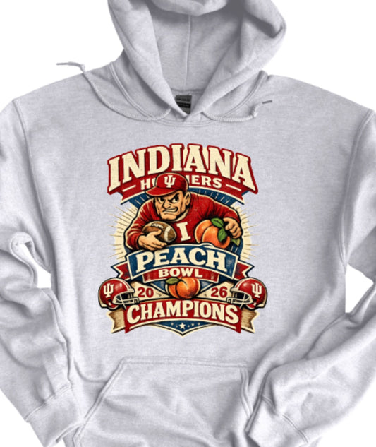 Indiana Hoosiers Peach Bowl Champions Fleece Hooded Sweatshirt