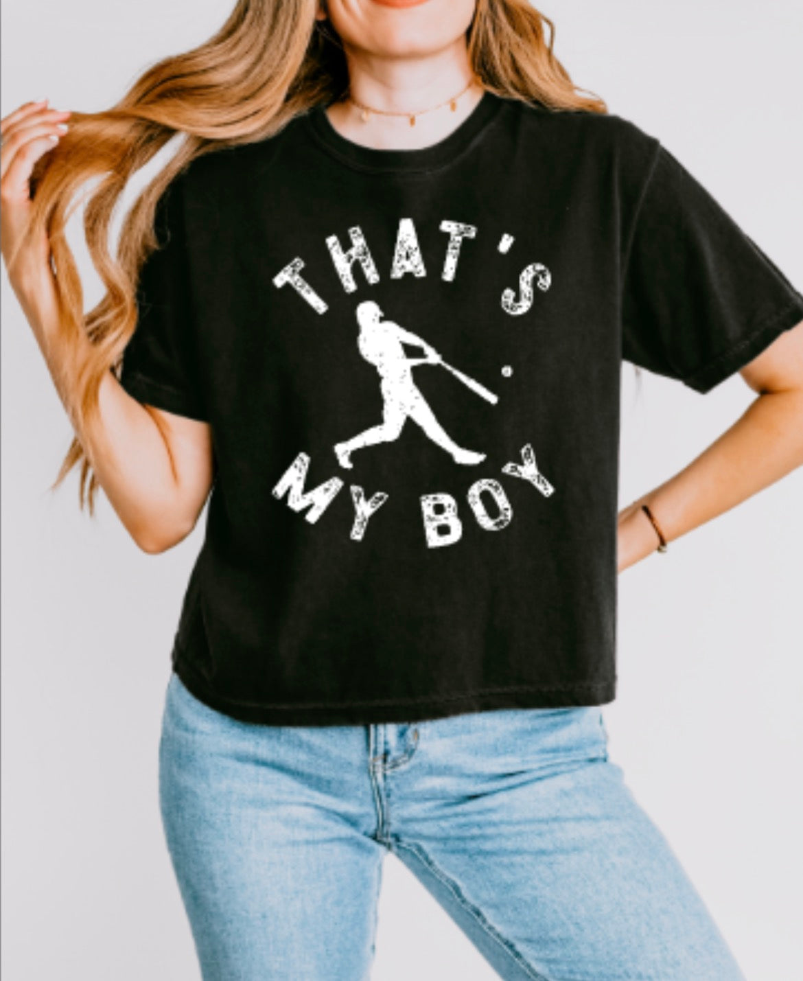 THAT’S MY BOY Comfort Colors Heavyweight Women's Middie Tee