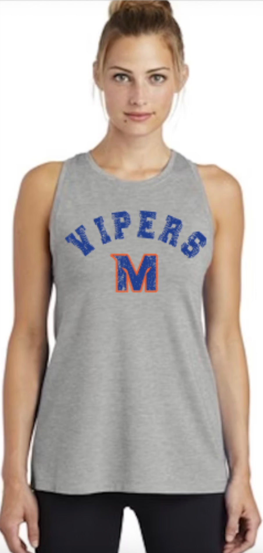 MTOWN Vipers Base Hit Ladies Tri-Blend Wicking Tank