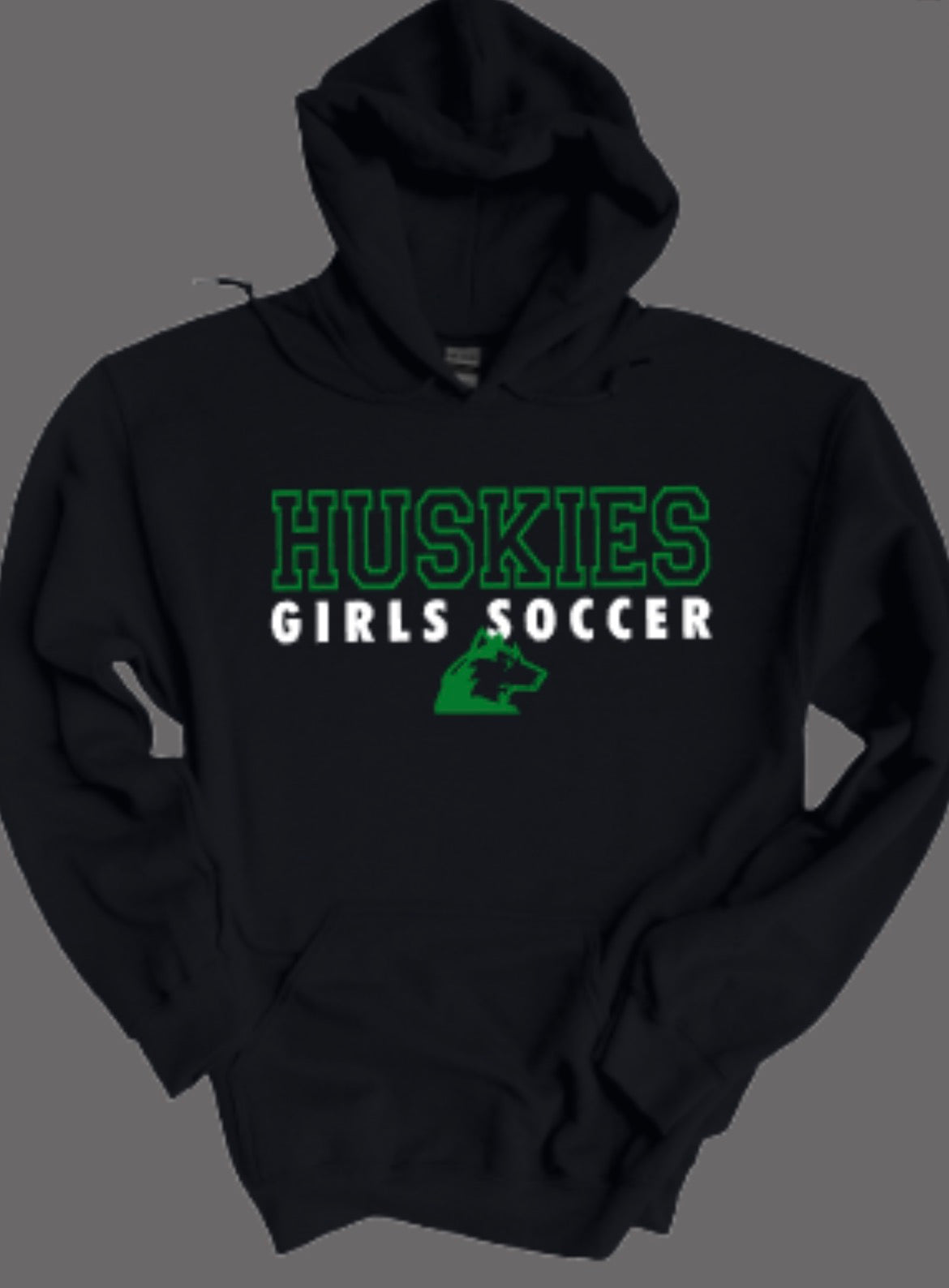 Huskies Girls Soccer Letterman Fleece Hooded Sweatshirt