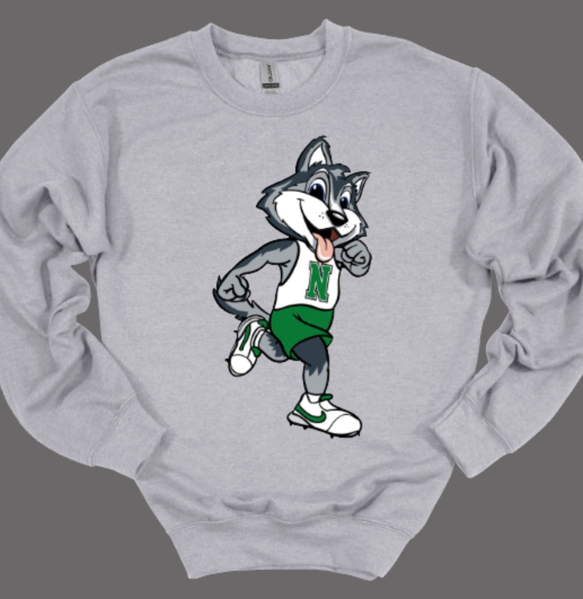 Husky Mascot Track & Field Crewneck Sweatshirt