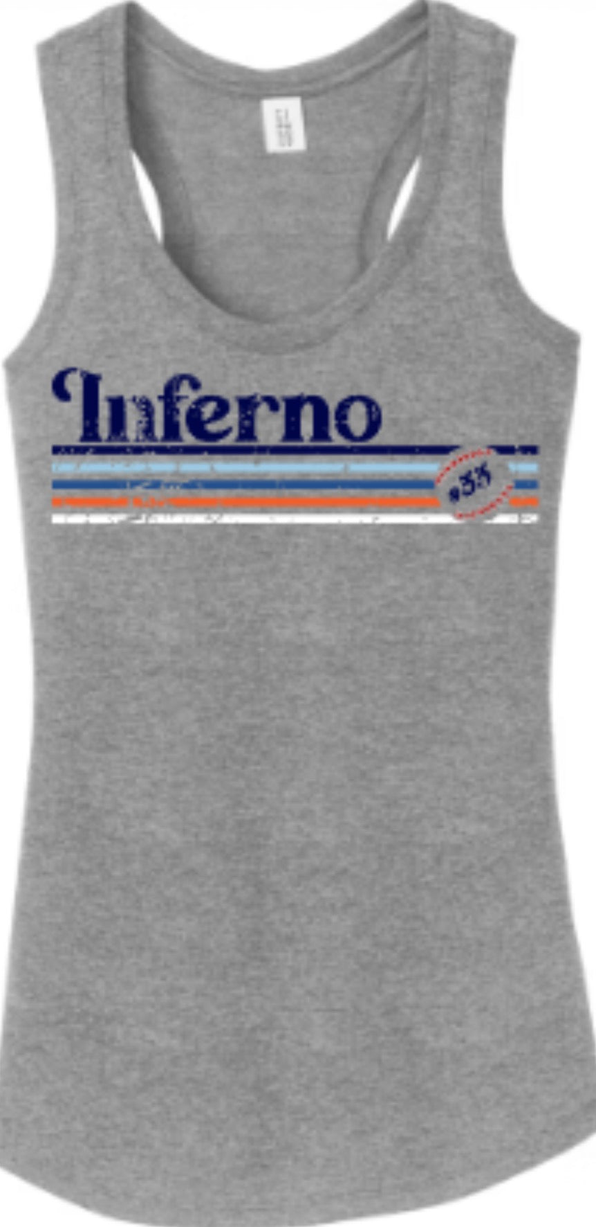 MTOWN Inferno Slugger Women's Perfect Tri Racerback Tank