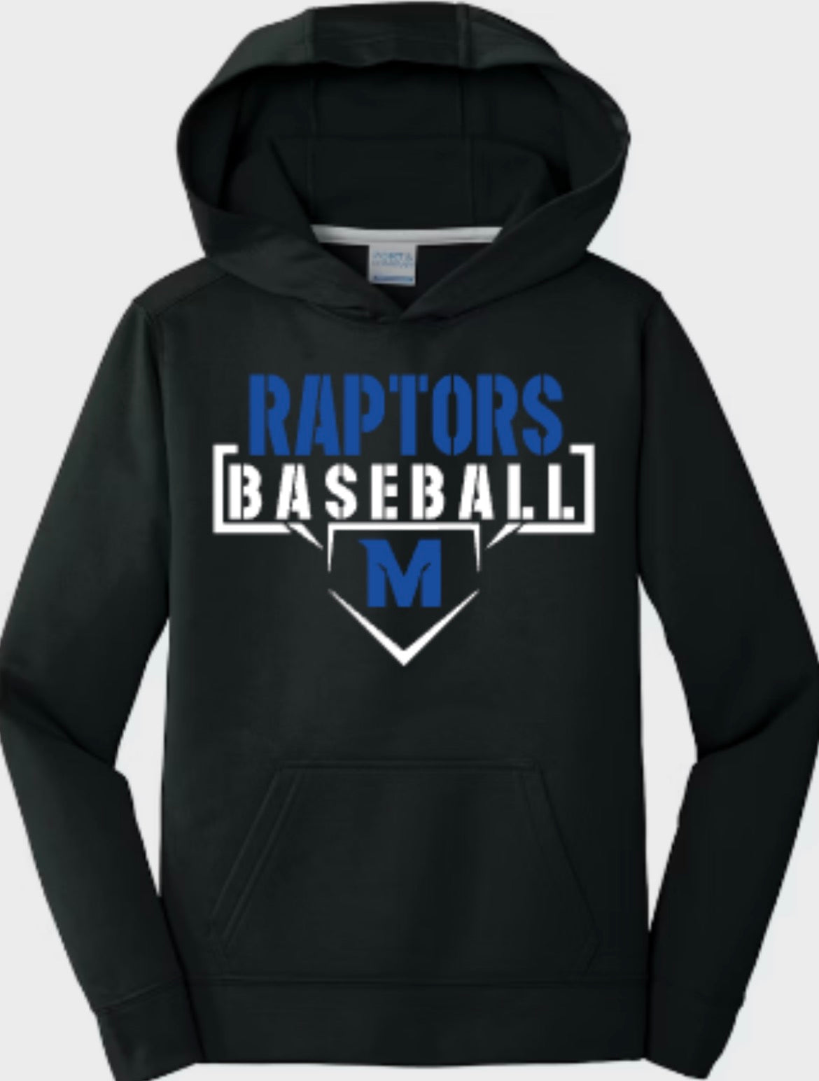 Raptors Baseball Unisex Performance Fleece Pullover Hooded Sweatshirt